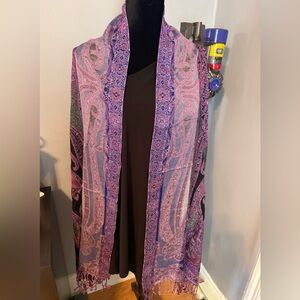 Pink and Purple Paisley Women's Scarf